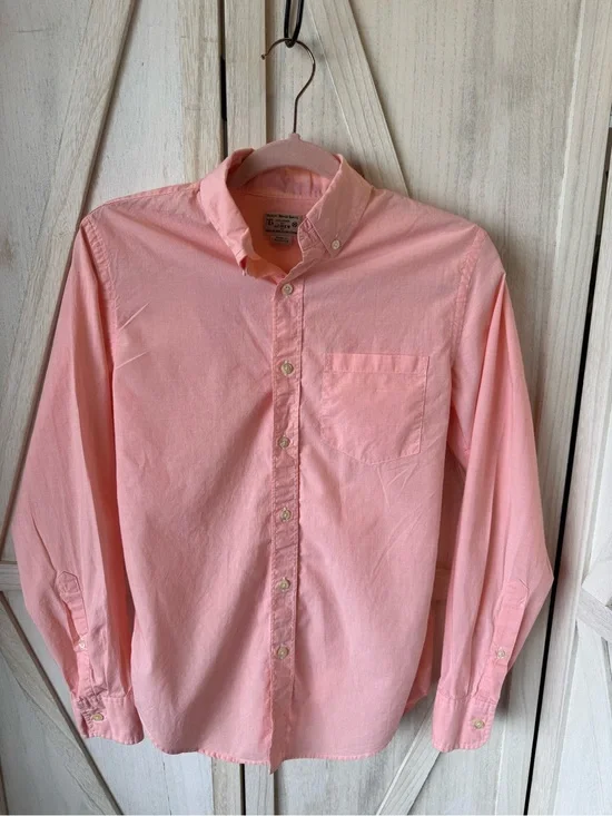 J. Crew men’s tailored Cotton Button-Down long sleeve Shirt in Soft Pink size XS