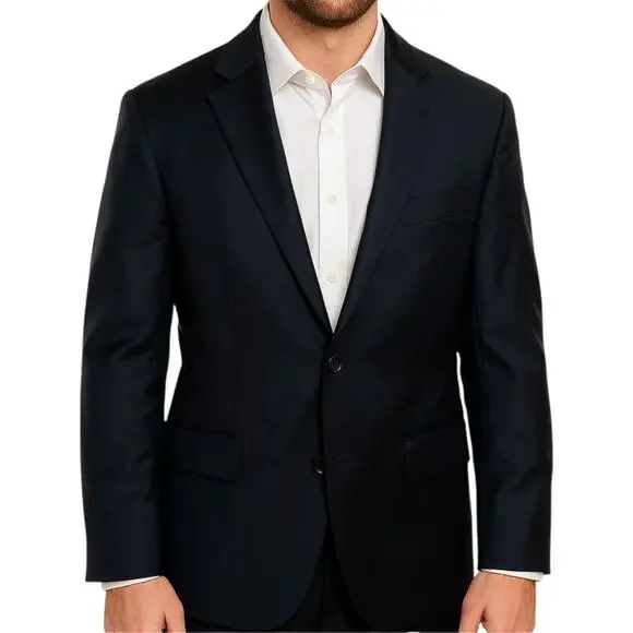 J. Crew Ludlow Blazer Loro Piana Super 130's 100% Wool Suit Jacket Black 39R