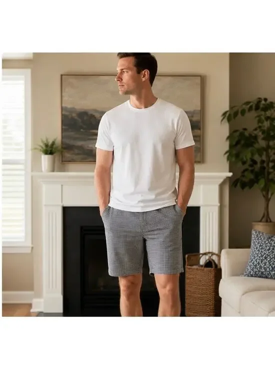 J.Crew Black White Gingham Check Cotton Shorts Size 38 Preppy