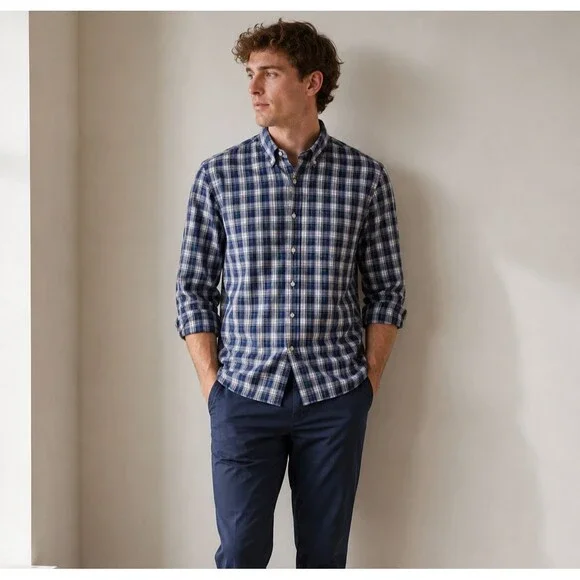 NWT J Crew Relaxed Secret Wash organic cotton poplin shirt Size M