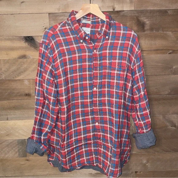 J. Crew Red and Blue Plaid Shirt
