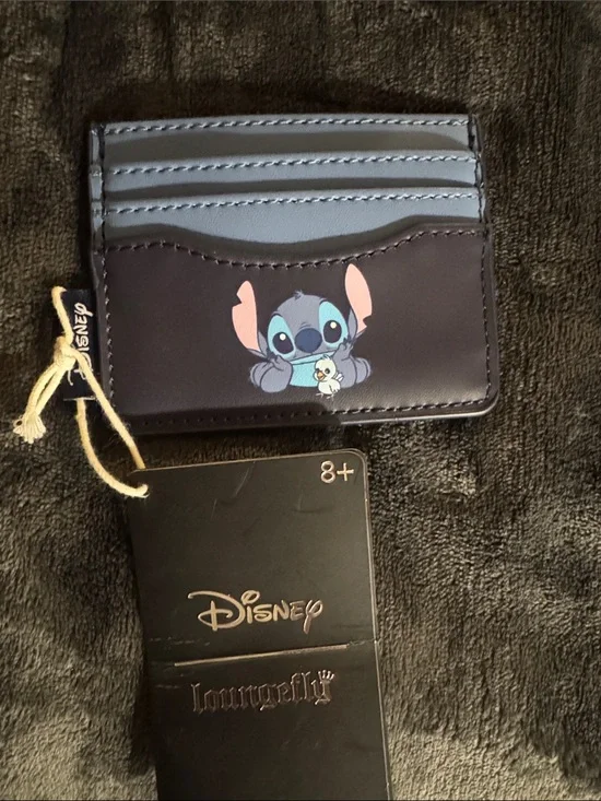 Disney Stitch Cardholder Wallet in Navy and Light Blue