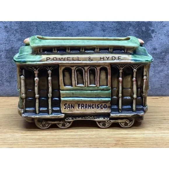 Vintage San Francisco Trolley‎ Car Planter Powell Hyde Street California