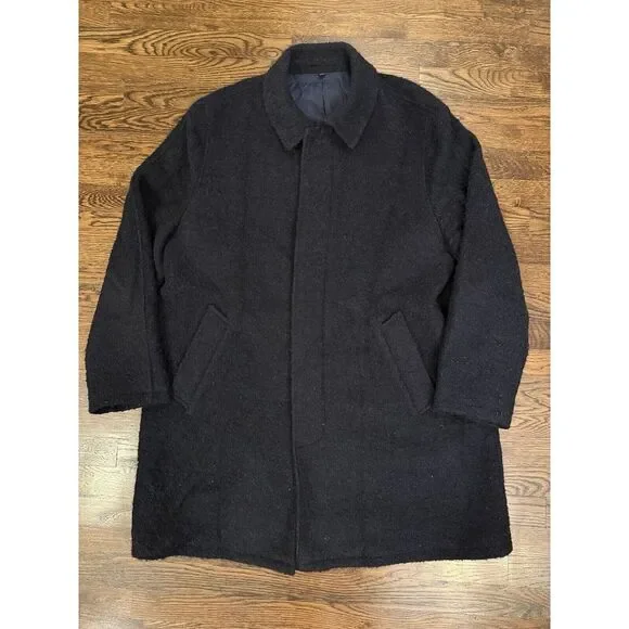 J. Crew Ludlow‎ Blue Wool Button Winter Full Overcoat Mens 46R