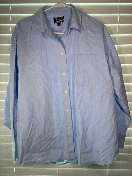 J. Crew Men's Pale Blue Button-Up Dress Shirt