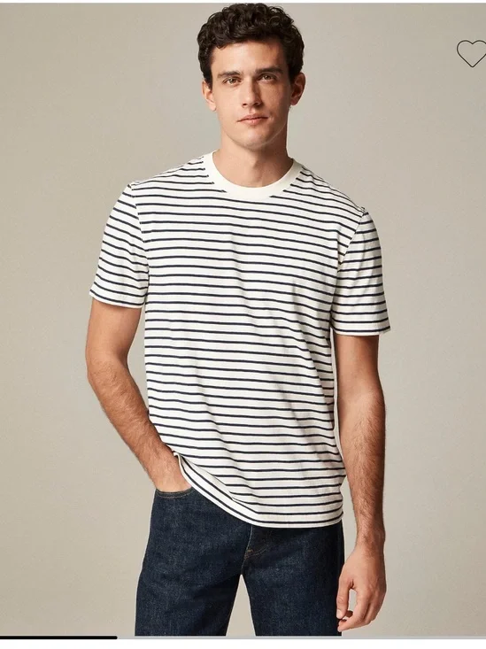 J.Crew Vintage-wash cotton T-shirt in stripe