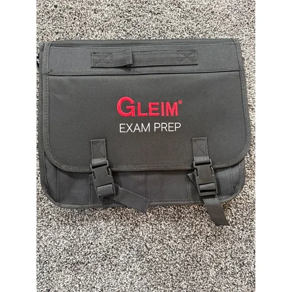 Gleim Exam Prep Messenger Bag Black Canvas Shoulder Laptop Satchel Case