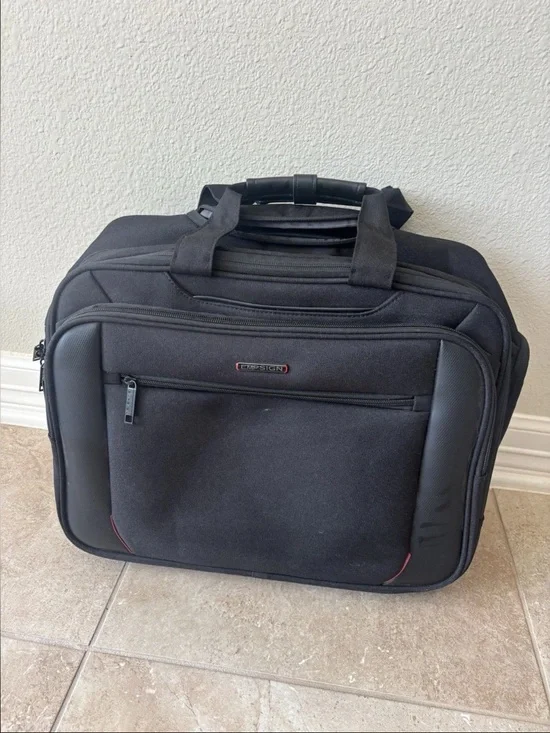 Black Rolling Laptop Bag, Briefcase Empsign brand, Excellent condition.