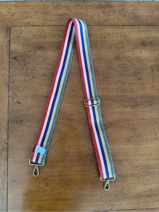 J. Crew Adjustable Striped Canvas Bag Strap in Multicolor