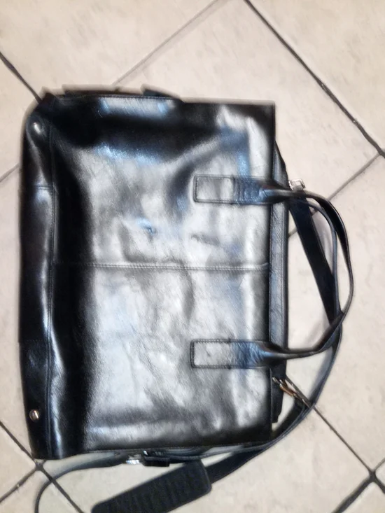 Wilsons Leather Pelle Studio Black Laptop Briefcase