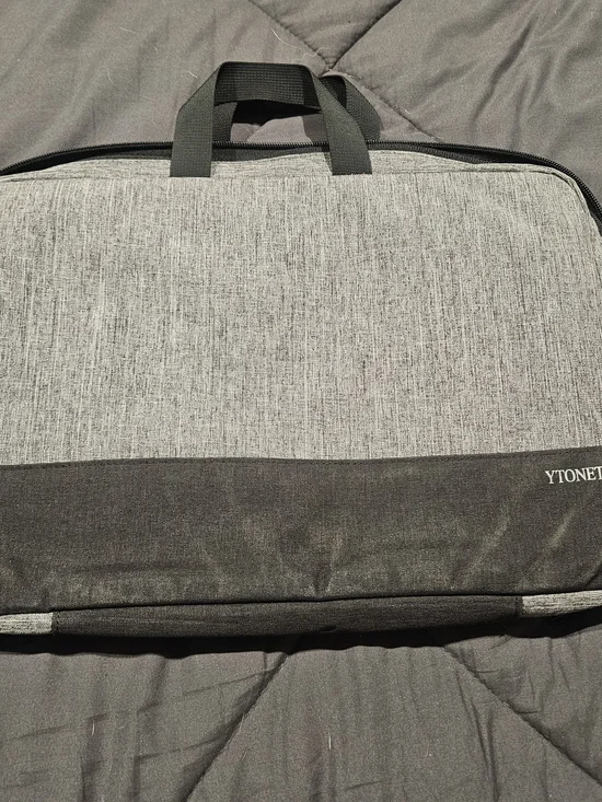 Grey and Black Laptop Garment Bag - Travel-Friendly