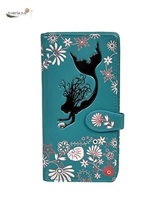 Vegan Leather Bi-Fold Wallet with 11 Card Slots & Zipper Coin Pocket