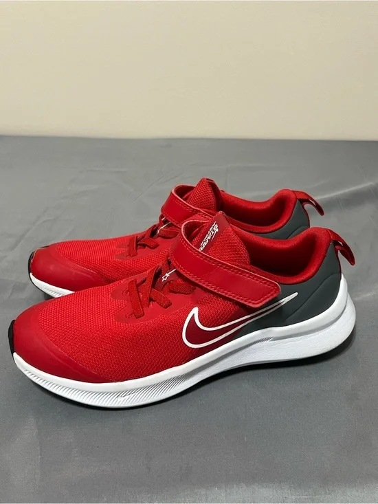 Nike Star Runner 3 PSV Little Kids Shoes University Red Grey Size 2.5Y