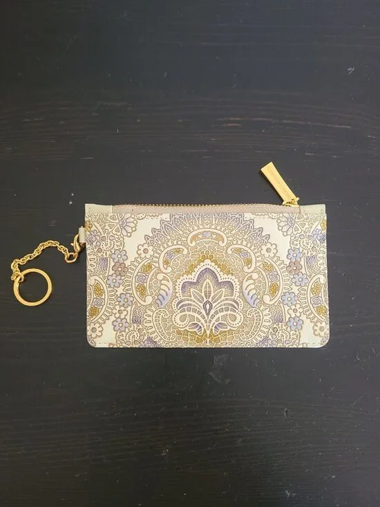 Bunkoya Oozeki Antique Lace Thin Card Case Blue