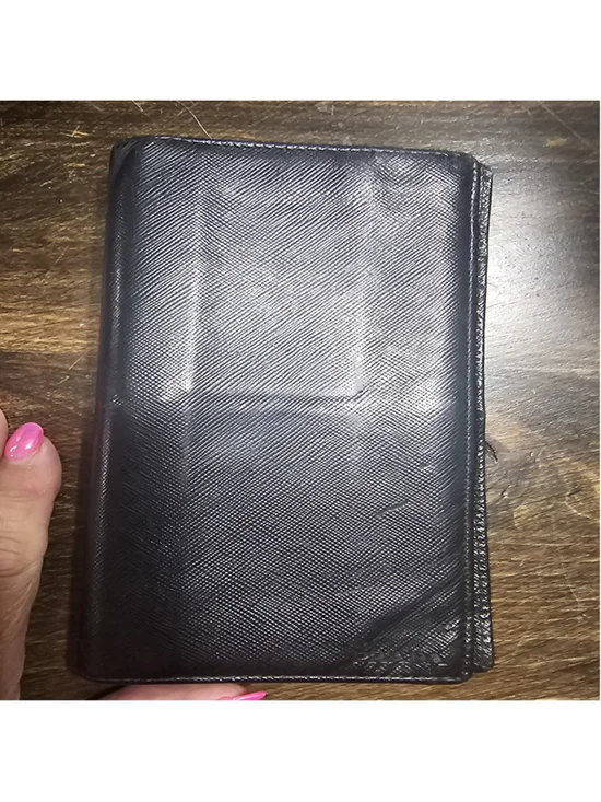 Prada Saffiano Leather Wallet, One Size, Black