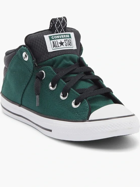 CONVERSE Kids' All Star High Top Sneakers - Dark Green/Black - Size 7