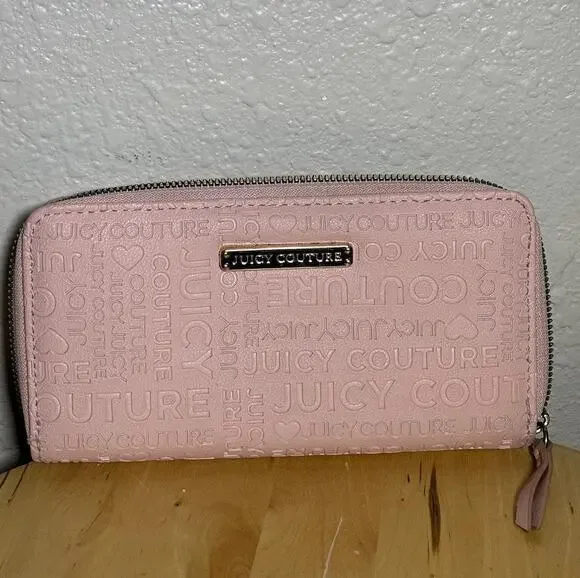 Juicy Couture Pale Pink Zip Around Wallet