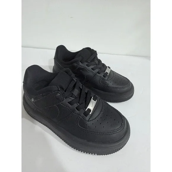 Nike Air Force 1 LE Toddler Triple Black Sneakers FN0237-001 Size 9C