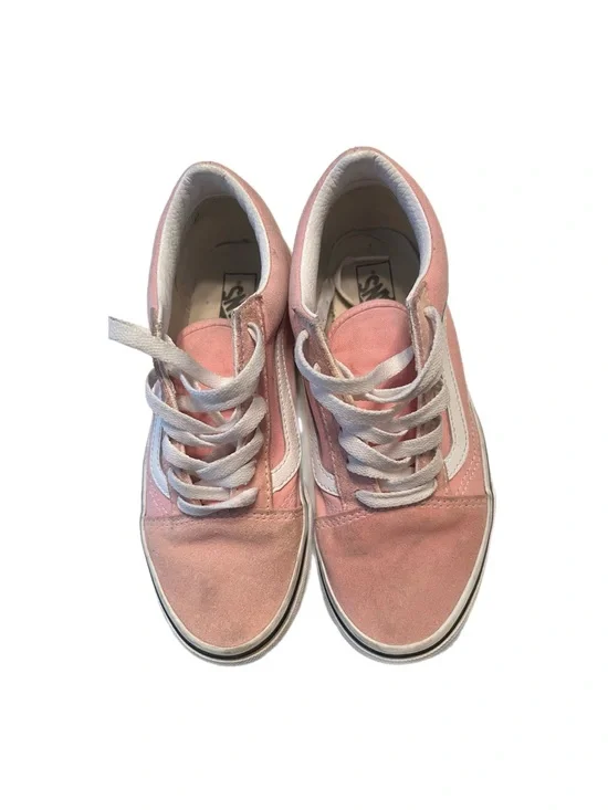 Pink Kids Skate Sneakers with White Stripe