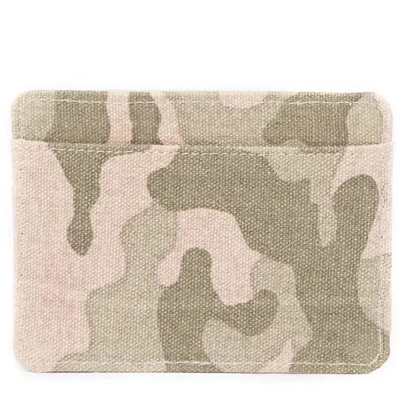 🆕 To The Market Slim Card Holder Wallet in Camo Print (810)