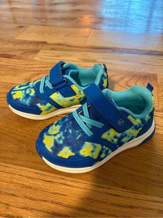 Stride Rite Blue and Yellow Kids Sneakers