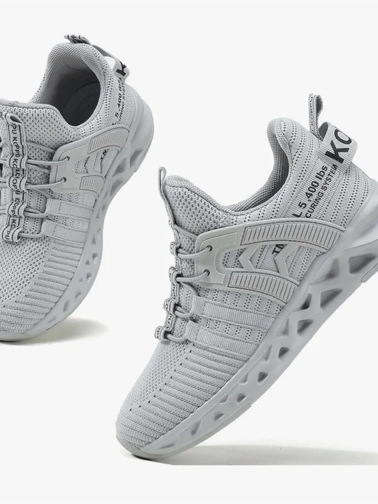 Toddler Boy (or Unisex) Size 9 Lightweight Breathable Sneakers - Light Gray