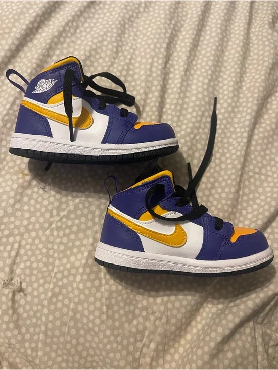 Jordan 1 Mid Toddler “Lakers” Shoes