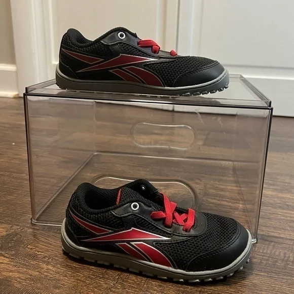 Reebok Peek N Fit Athletic Running Gym Shoe/Sneaker Size 10 Color Black/ Red