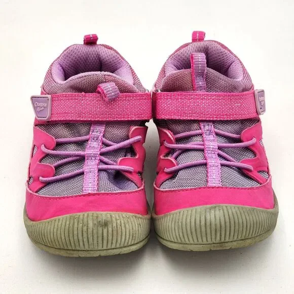 OshKosh B'Gosh Kids Bungee Outdoor Sneakers Shoes Pink Purple Toddler's Size 8