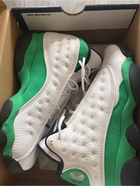 Kids Green & White Basketball Sneakers