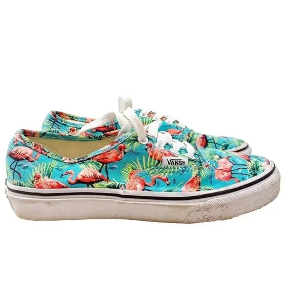 Vans Flamingo Sneakers sz 3 Sneakers Blue Pink Sneakers Low Top Vans