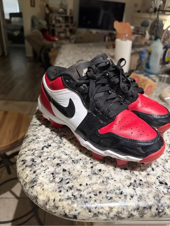 Jordan Kids Red Black White Cleats Sneakers