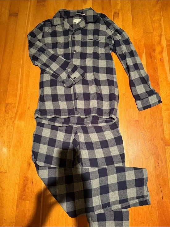 J.Crew Men’s Cotton Flannel Pajama Set Plaid XS Like New 100% cotton