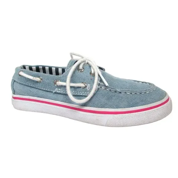 Sperry Top Sider Bahama Denim childs size 3.0 M shoes comfort girls shoes