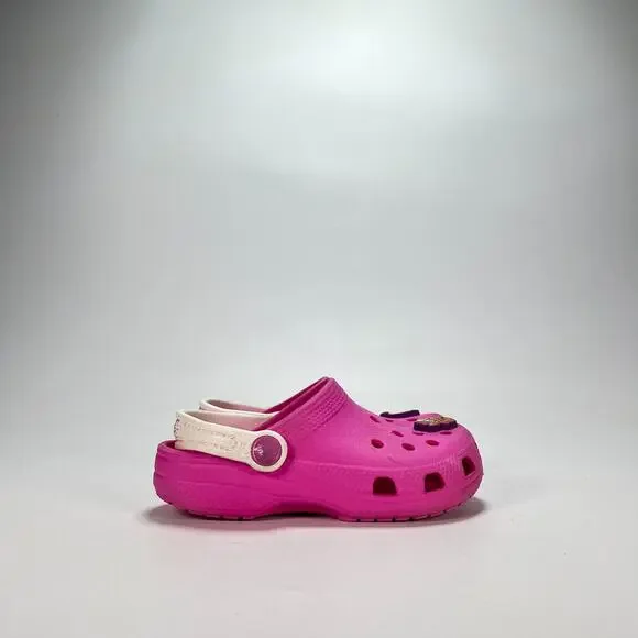 Crocs Fun Lab JoJo Siwa Clogs Pink White Comfortable Slip On Shoes Kids Size 11