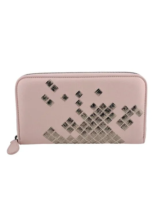 Bottega Veneta Zip Around Intrecciato Wallet