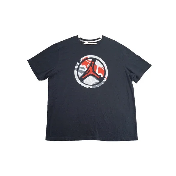 Air Jordan Jumpman Graphic T-Shirt Mens XXL Black Red White Logo Tee
