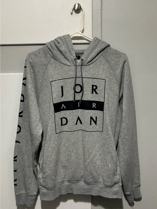 Jordan Gray Logo Pullover Hoodie