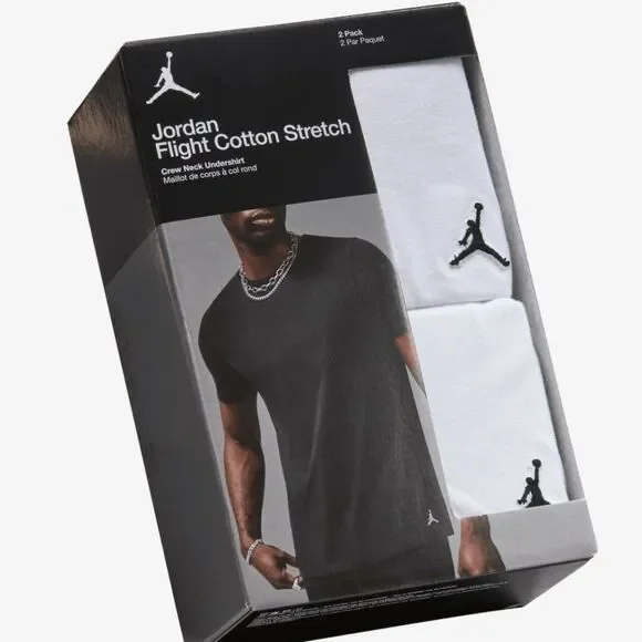 Jordan‎ Flight Cotton Stretch Crew Neck Undershirt 2-PK