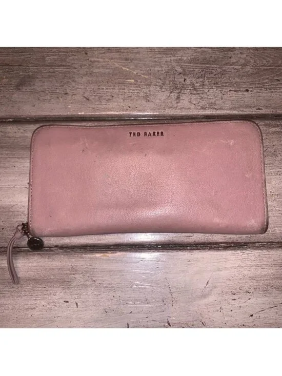 Ted baker pink leather wallet