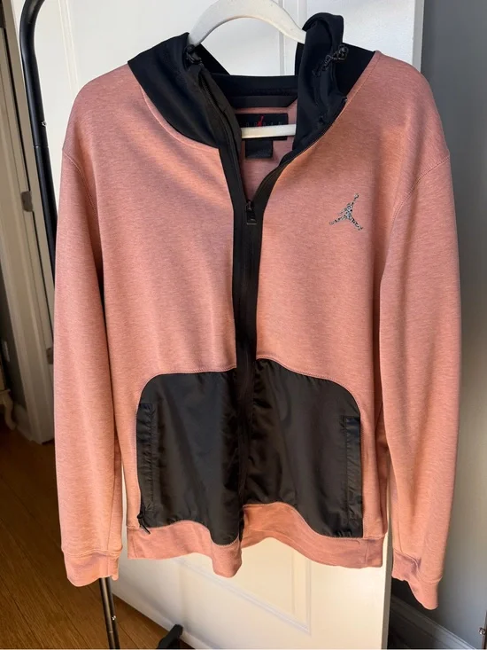 Jordan Men’s Pink and Black Full-Zip Performance Jacket