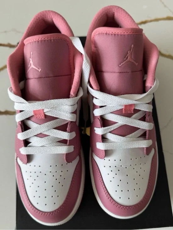 Nike Jordan 1’s Low - Dusty Rose Pink/White, Size 6Y