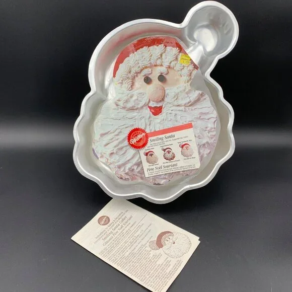 Wilton‎ Santa Cake Pan 2105-3310 Aluminum Christmas Holiday Baking Mold Vtg 1996