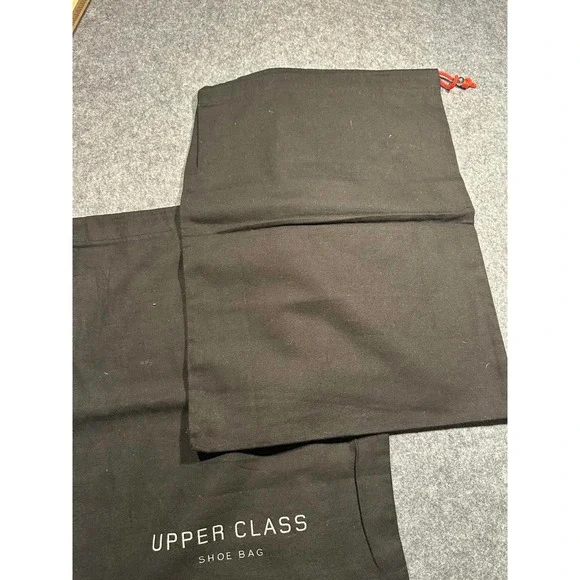 Virgin Atlantic Upper Class Shoe Bag Set Black Travel Drawstring Pouches 2 Pack
