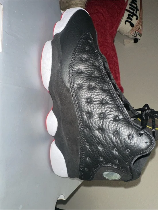 Jordan Men’s Black/White Sneakers with Red Accents