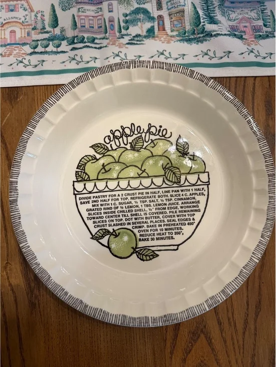 Vintage Apple Pie Recipe Plate – Country Harvest