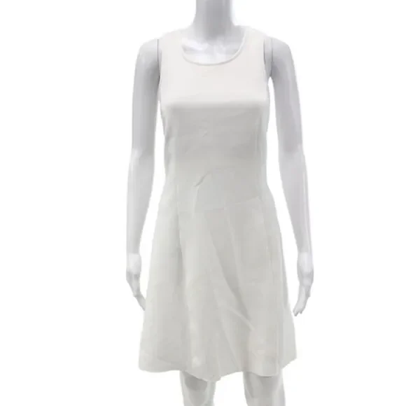 Hedge Womens White Tank Dress Sleeveless Scoop Neck Above Knee Size XL