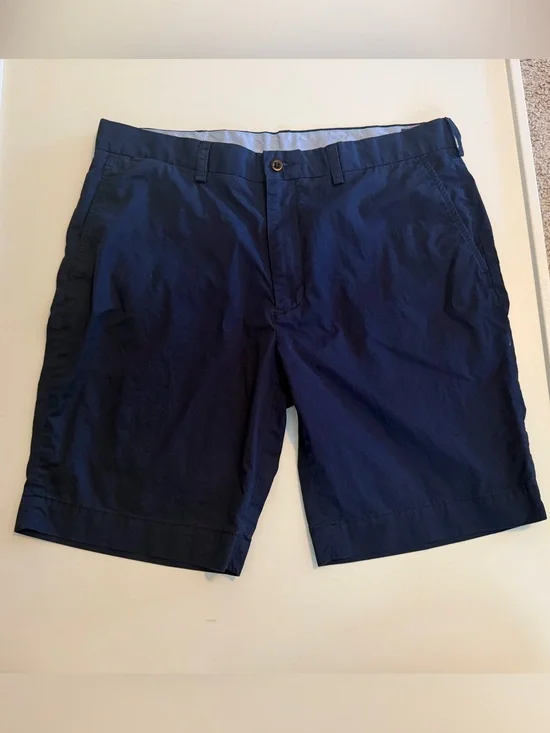 Polo Ralph Lauren Navy Flat-Front Men’s Cotton Golf Chino Shorts W35 10” Inseam