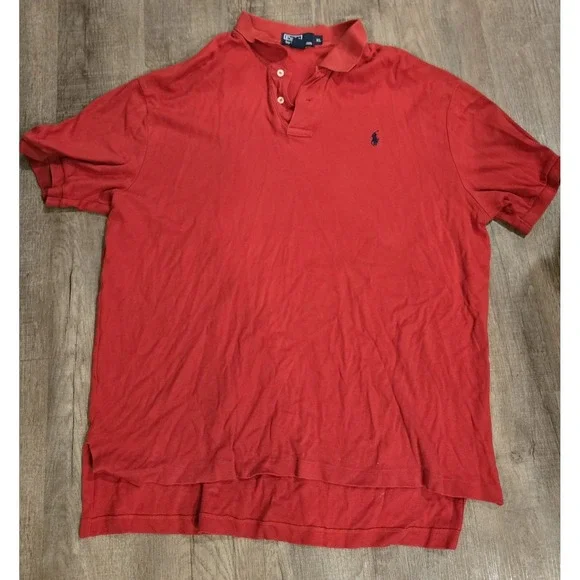 Polo Ralph Lauren Mens XL‎ Classic Fit Short Sleeve Red Rugby Pony