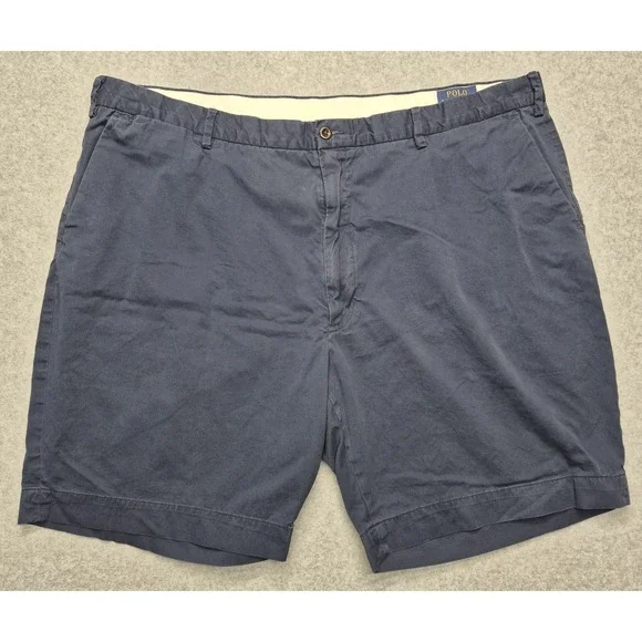Polo Ralph Lauren Shorts Mens 46 Stretch Classic Fit Blue Chino Flat Front